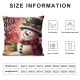 Snowman Christmas Red Throw Pillow Covers , Winter Holiday Cushion Case Decoration for Sofa Couch