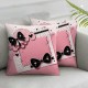 Valentine's Day P.S. I Love You Throw Pillow Cover , Bow Wedding Cushion Case Decoration for Sofa Couch