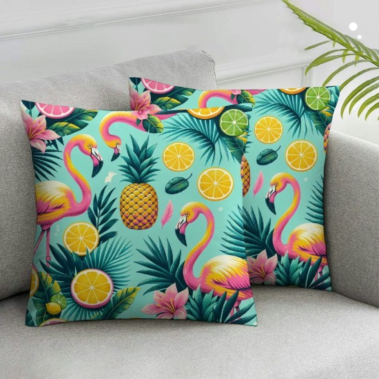 Ulloord Pillow Cover and Exotic Leaves Theme Farmhouse Decorative Throw Pillow Cover for Sofa Couch Home Decoration