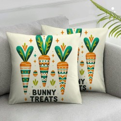 Happy Easter Rabbit Throw Pillow Covers, Cushion Case Decoration for Sofa Couch