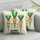 Happy Easter Rabbit Throw Pillow Covers, Cushion Case Decoration for Sofa Couch