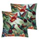 Ulloord  Flowers Linen Throw Pillow Case Home Decorative Cushion Cover for Sofa Couch Bedding