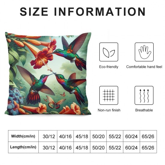 Ulloord  Flowers Linen Throw Pillow Case Home Decorative Cushion Cover for Sofa Couch Bedding