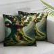 Ulloord  Farmhouse Decor Family Decoration Linen Home Decorative Throw Pillow Case Cushion Cover with Words for Sofa Couch,