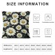 Ulloord  Throw Pillow Cover White Daisies Decorative Pillow Cases Home Decor Square  Pillowcases