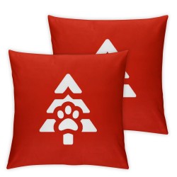 Christmas Pillow Covers Dog Throw Pillows Christmas Red Pillowcase Home Decor Living Room House Decorative Cushion Case for Sofa Couch