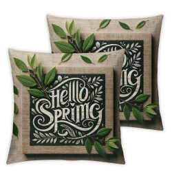 Spring Pillow Covers Spring Throw Pillowcase Modern Home Sofa Bedroom Living Room Holiday Cushion Case Decorations