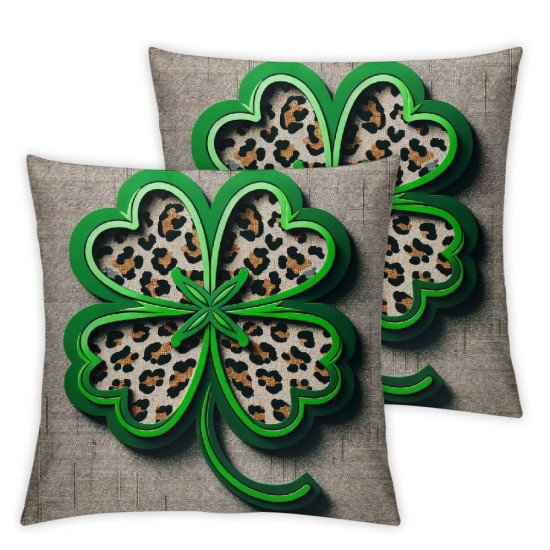 St Patricks Day Pillow Covers Dog Paws Throw Pillows Green Home Sofa Decor Pillowcase Pillows Decoration Cushion Cases