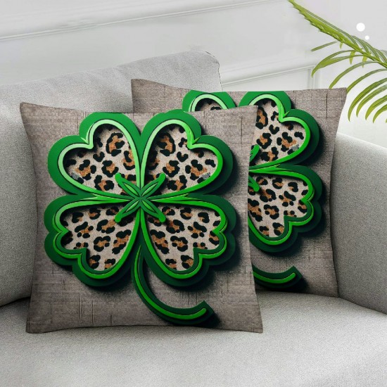 St Patricks Day Pillow Covers Dog Paws Throw Pillows Green Home Sofa Decor Pillowcase Pillows Decoration Cushion Cases