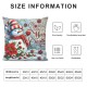 Christmas Pillow Covers Snowman Red and Gold Throw Pillow Covers Christmas Pillowcase Home Decor Living Room House Decorative Cushion Case for Sofa Couch