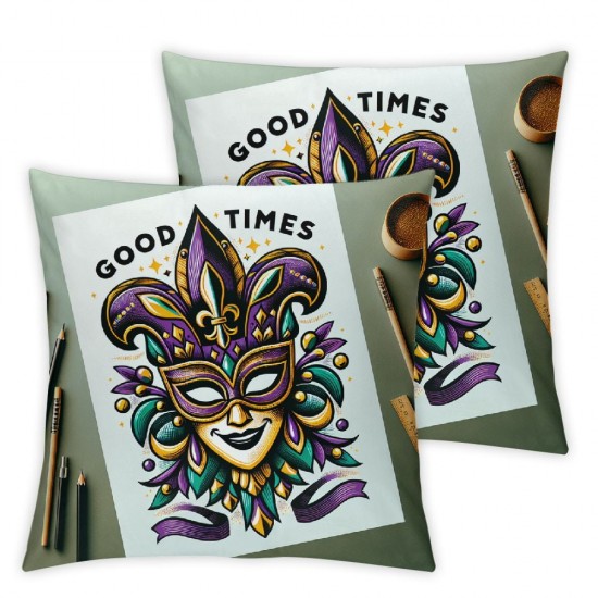 Mardi Gras Pillow Covers Masquerade Mask Throw Pillow Covers Living Room Decorative Pillowcase Cushion Case for Sofa Couch