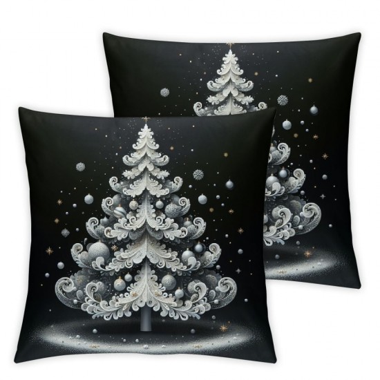 Christmas Pillow Covers Throw Pillow Covers Black and White Pillowcase Home Decor Living Room House Decorative Cushion Case for Sofa Couch