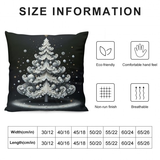 Christmas Pillow Covers Throw Pillow Covers Black and White Pillowcase Home Decor Living Room House Decorative Cushion Case for Sofa Couch