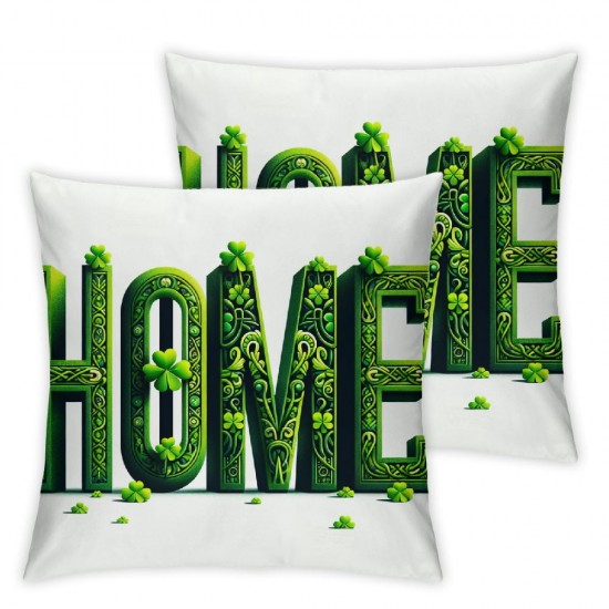 St Patricks Day Pillow Covers Coin Pot Throw Pillowcase Lucky Home Green Sofa Decor Pillowcase Decoration Cushion Cases