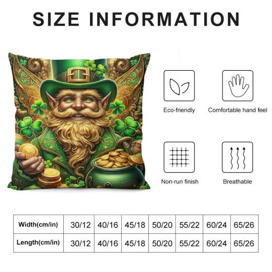 St Patricks Day Pillow Covers Throw Pillowcase Home Sofa Decor Pillowcase Happy Decoration Cushion Cases