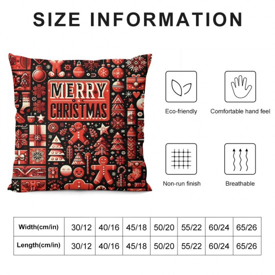 Christmas Pillow Covers Cat Red Throw Pillow Covers Christmas Pillowcase Home Decor Living Room House Decorative Cushion Case for Sofa Couch