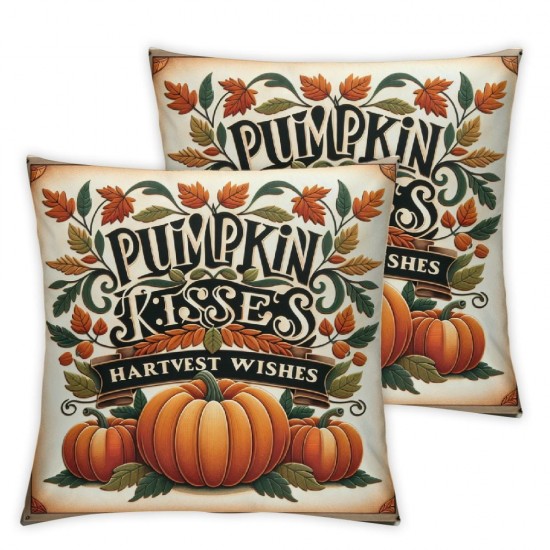 Fall Pillow Covers Pumpkins Harvest Autumn Blessings Hayrides Throw Pillows Hello Fall Cushion Cover Pillowcase for Sofa Couch Holiday Home Decor