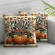 Fall Pillow Covers Pumpkins Harvest Autumn Blessings Hayrides Throw Pillows Hello Fall Cushion Cover Pillowcase for Sofa Couch Holiday Home Decor