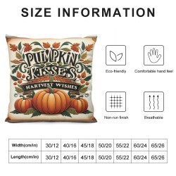 Fall Pillow Covers Pumpkins Harvest Autumn Blessings Hayrides Throw Pillows Hello Fall Cushion Cover Pillowcase for Sofa Couch Holiday Home Decor