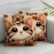 Fall Pillow Covers Cat Maple Leaf Autumn Thanksgiving Butterfly Hello Pumpkin Outdoor Throw Pillowcase Cushion Case Farmhouse Home Decor