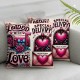 Valentines Day Pillow Covers Love Heart Holiday Truck Flowers Sofa Throw Pillowcase Cushion Case Home Decoration Wedding Anniversary Decor