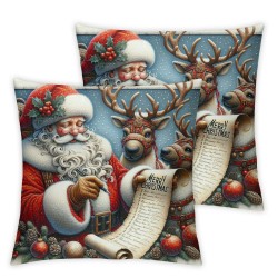 Merry Christmas Throw Pillow Covers Sleigh Rides Winter Outdoor Decorations Pillowcase Home Decor Living Room Cushion Case for Sofa Couch