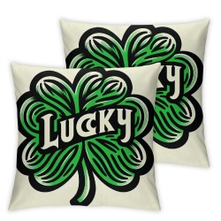 St Patricks Day Pillow Covers Throw Pillowcase Hat Wishes Home Sofa Pillowcase Decoration Cushion Cases