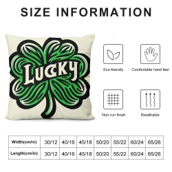 St Patricks Day Pillow Covers Throw Pillowcase Hat Wishes Home Sofa Pillowcase Decoration Cushion Cases