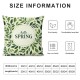 Spring Pillow Covers Hello Spring Throw Pillowcase Green Leaves Seasonal Home Sofa Bedroom Living Room Holiday Cushion Case Farmhouse Decorations